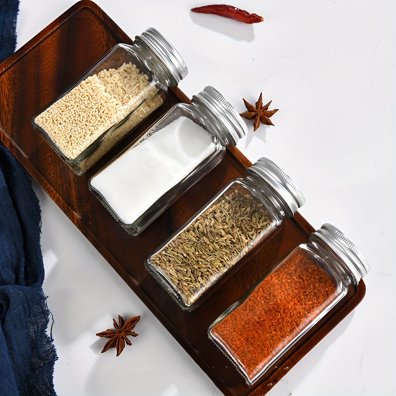 Spice Jar, Spice Bottle, Pepper Shakers, Seasoning Bottle, Kitchen  Seasoning Jar, Glass Monosodium Glutamate Bottle, Outdoor Pepper Shakers  For Kitchen Camping Picnic Bbq, Spice Bottle With Bamboo Lid, Home Kitchen  Supplies, Bbq