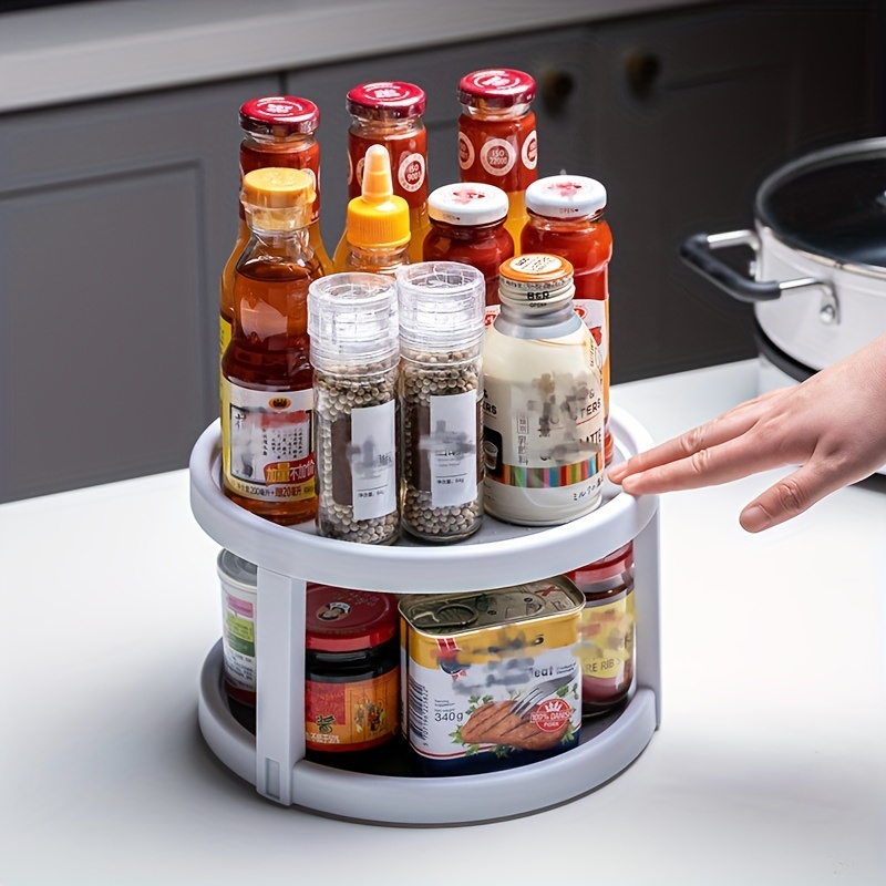 1pc Organizer for Cabinet, Rotating Spice Rack Spinner - Pantry