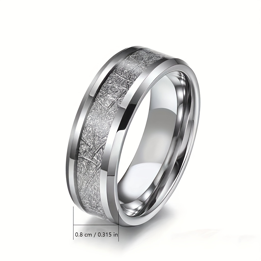 Men's Fashion Titanium Steel Frost Texture Ring Unisex - Temu