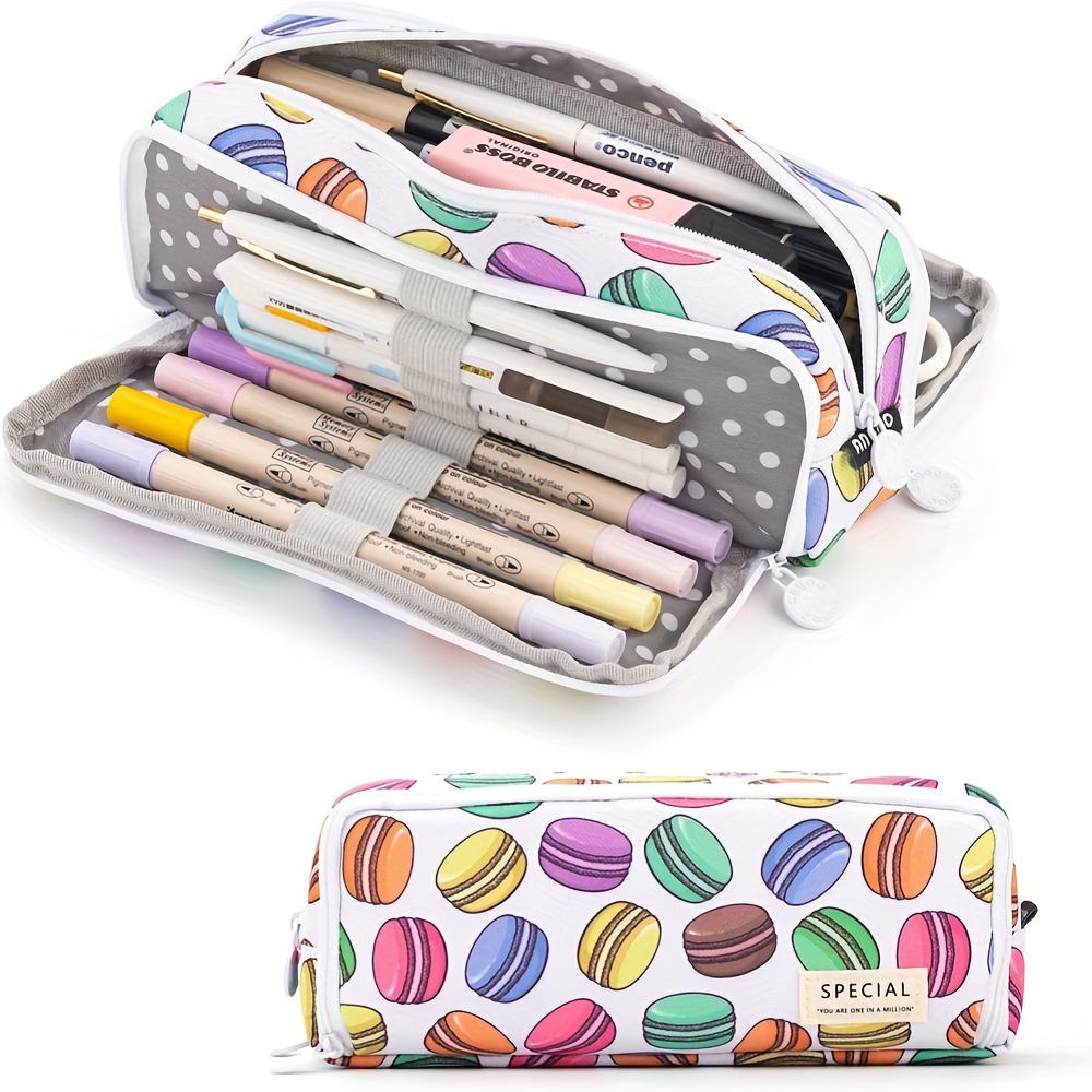 Telescopic Pencil Case Stand Up Pencil Pouch Canvas Large - Temu