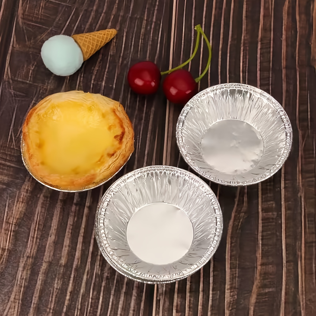 Pie Pans 4 Inch ,Mini Pie Tins Disposable Aluminum Foil Tart/ Pie Pans for  Baking Easily Stack & Store, Freeze & Reheat 