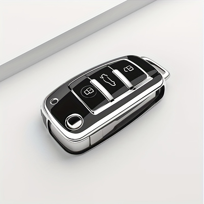 CVVOT Funda para llavero Audi A7 A8 2018-2022 con cordón para llavero,  protector de llave de TPU compatible con A6 A7 A8 E-Tron Q8 SQ8, A3 Q7 S3  S6
