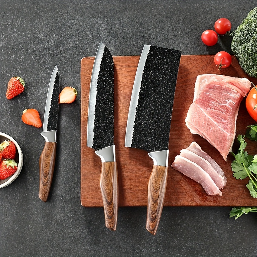 Knife - Paring Germany Meat Kitchen Temu And Knife Cleaver Set Santoku