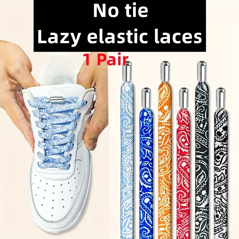 Colorful No Tie Flat Elastic Shoelaces, Quick Safety Flat Shoelace For  Adult, Lazy Shoelaces For Sneakers Canvas Shoes - Temu Denmark