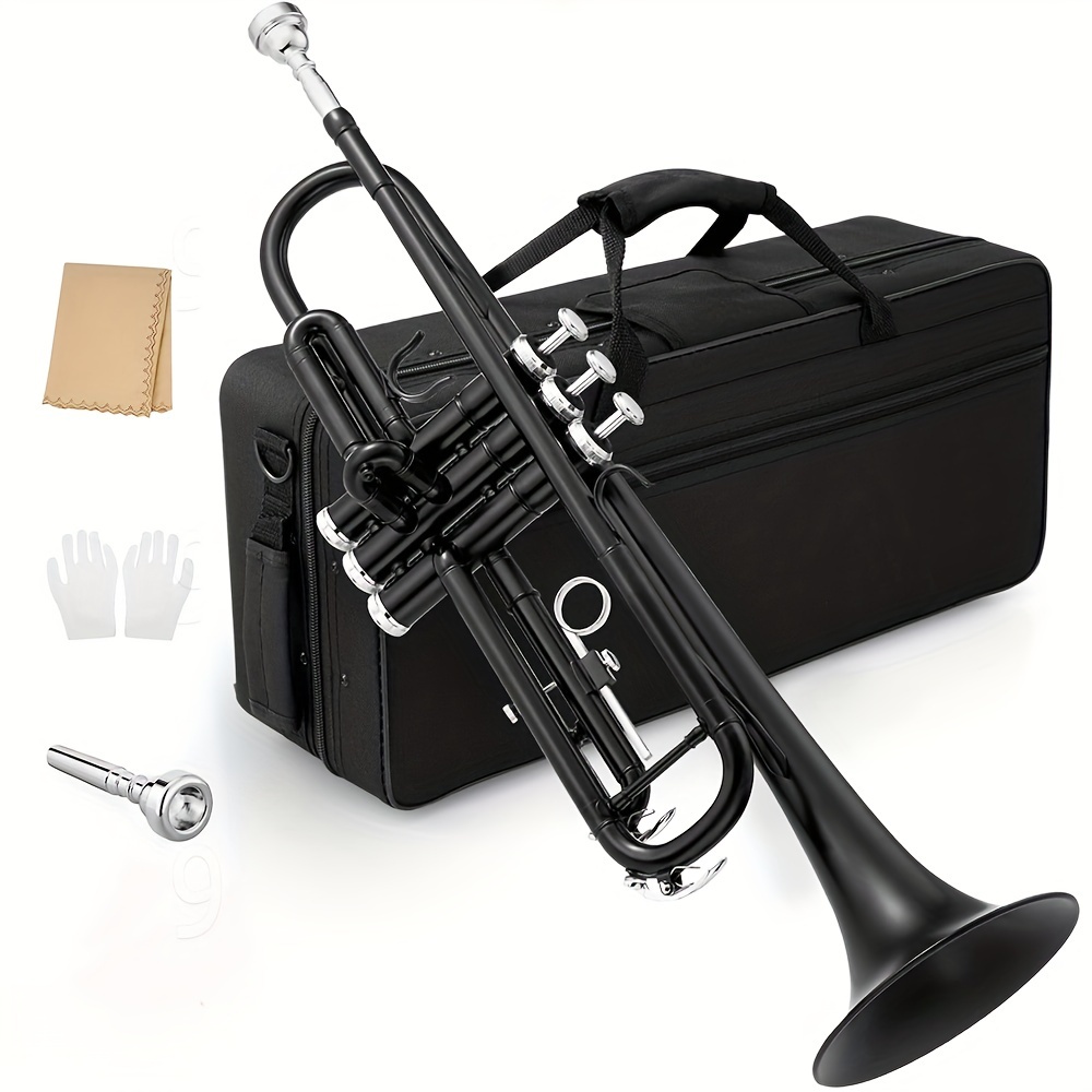 Trompeta de latón, instrumento musical para niños, trompeta profesional,  trompeta para niños, principiantes, músico para escuela en casa
