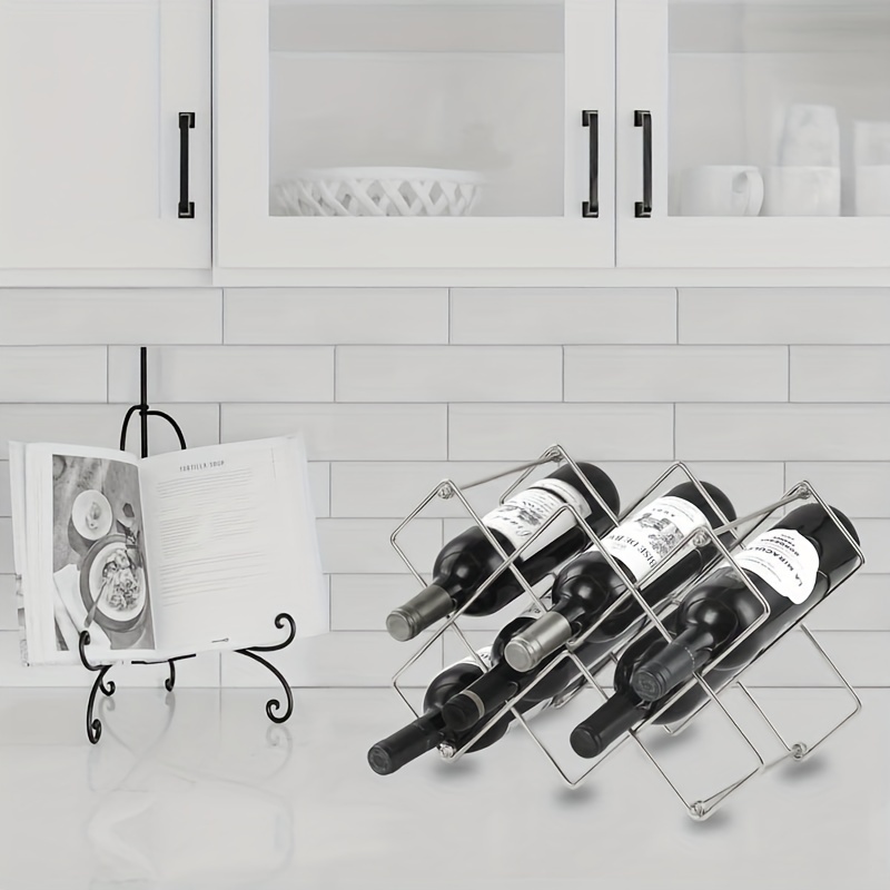 10 Bottle Metal Countertop Wine Rack Holder