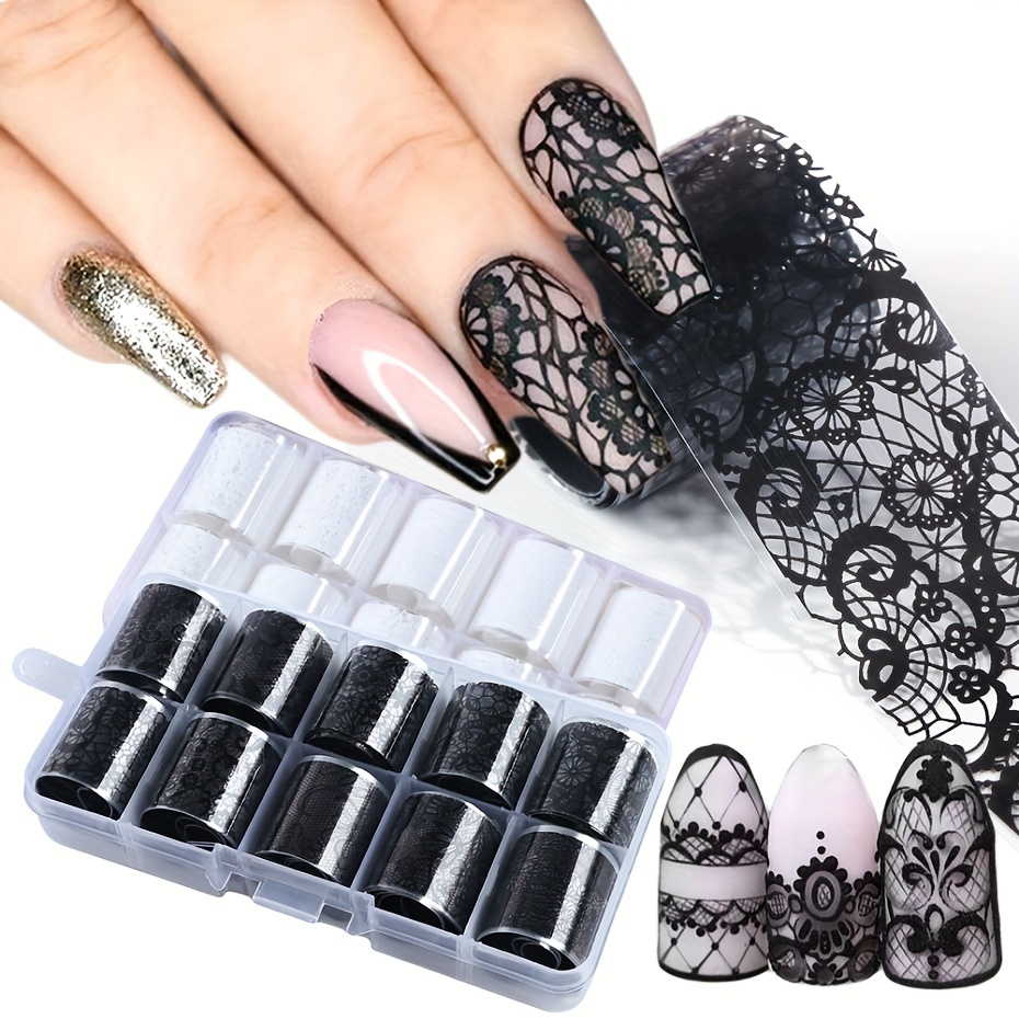 Check Out Leopard Lace Iridescent Nail Foils at an Affordable Price