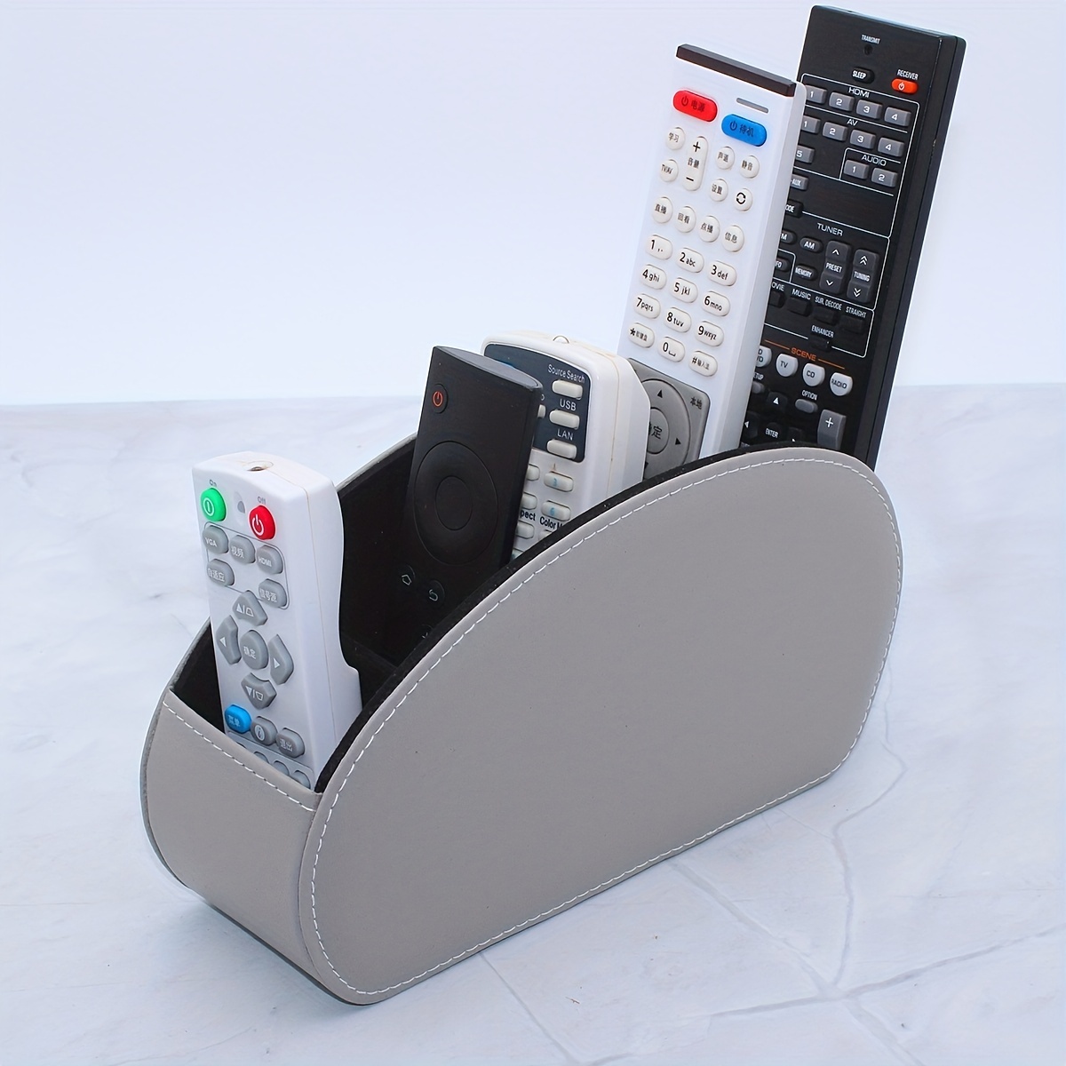 XNONE Soporte de mando a distancia giratorio 360°, organizador de mando a  distancia para TV, piel sintética, organizador de mando a distancia con 5  compartimentos, organizador de escritorio : : Oficina y papelería