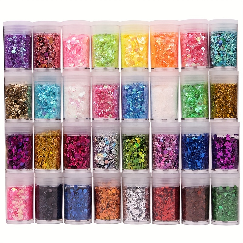 Holographic Nail Glitter 10 Colors Festival Chunky Sequins - Temu