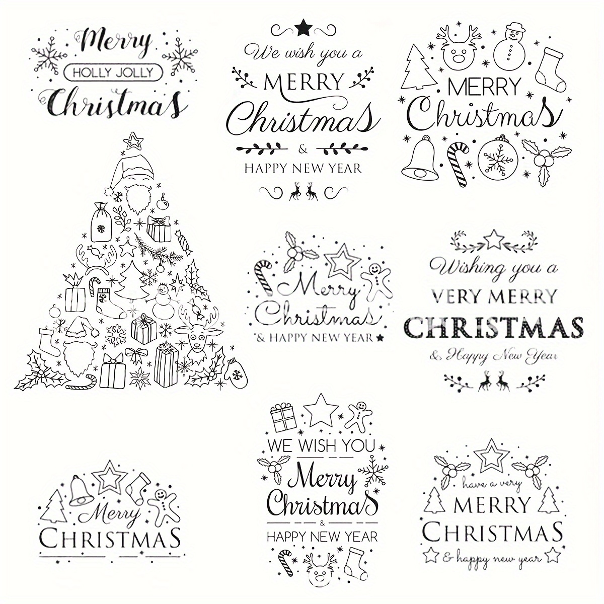 Christmas Holly Berry Leaves Clear Stamps For Card Making - Temu