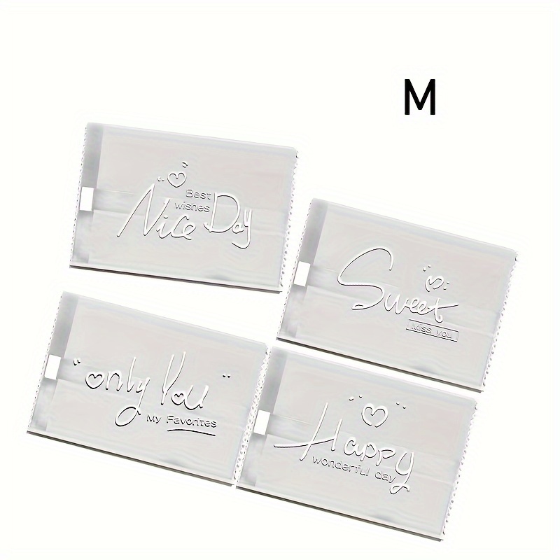 E-shop 100er-Pack mattierte englische maschinengefertigte Beutel für Schneeflocken-Knusperkuchen, Nougat-Milchkuchen Mondkuchen