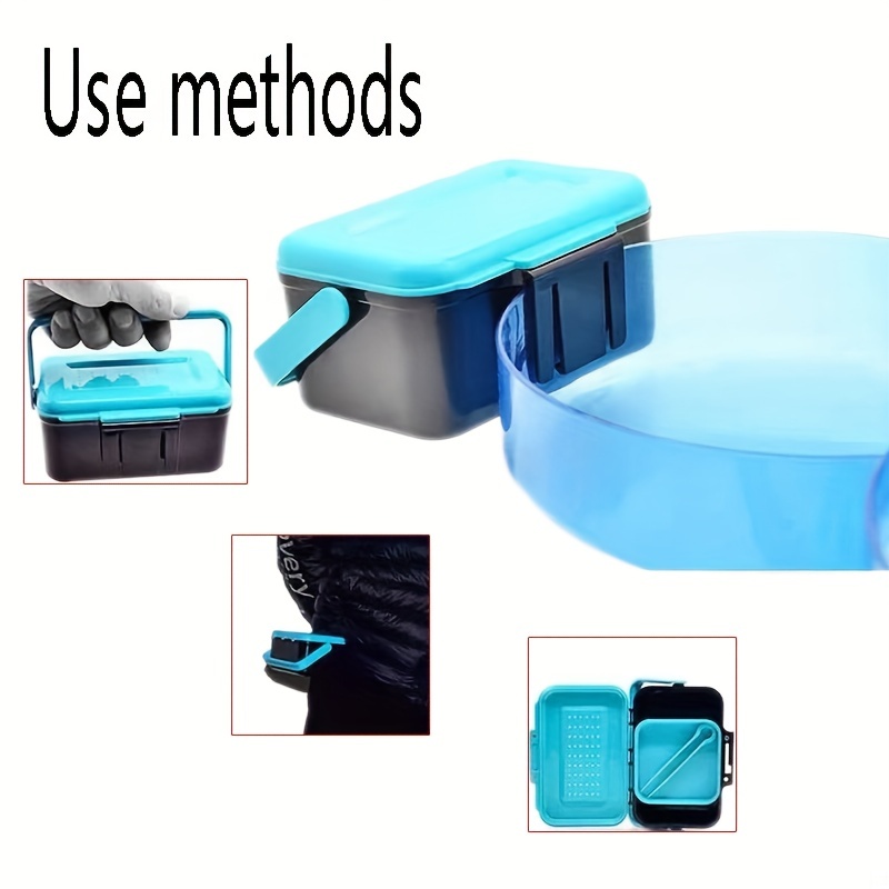 Durable Portable Blue Fishing Tackle Box Multiple - Temu