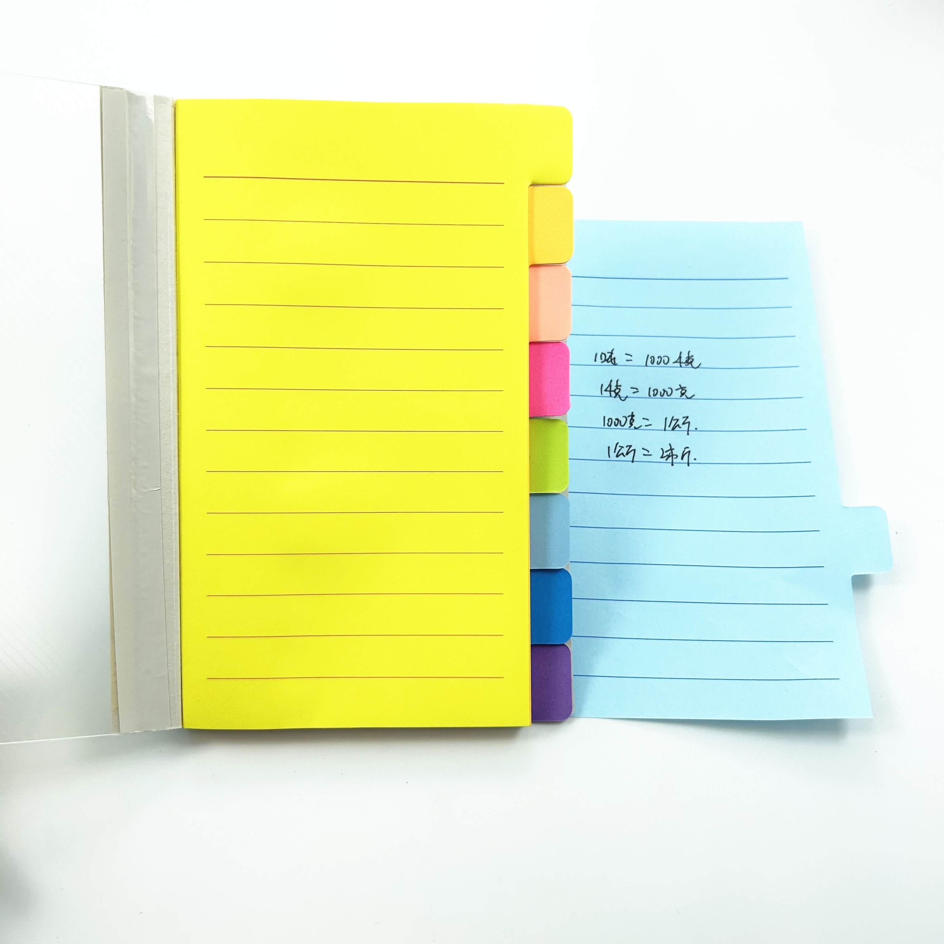 Office Supplies Sticky Notes Divider Sticky Notes Tabs ,tabbed Self-stick  Lined Bright Colors Note Pad, School Supplies 2 Pieces 120 Index Notes