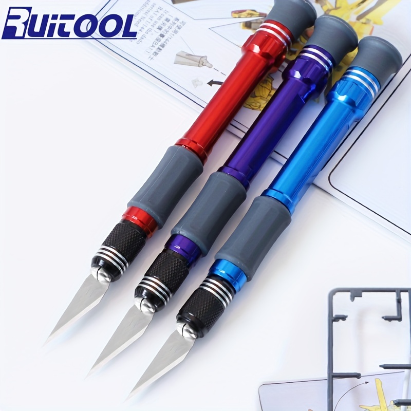 1PCS Exacto Knife Hobby Knife with Safety Cap and Craft Ruler and 20PCS  Exacto Blades for Crafting and Cutting Carving Scrapbooking Art Work  Cutting