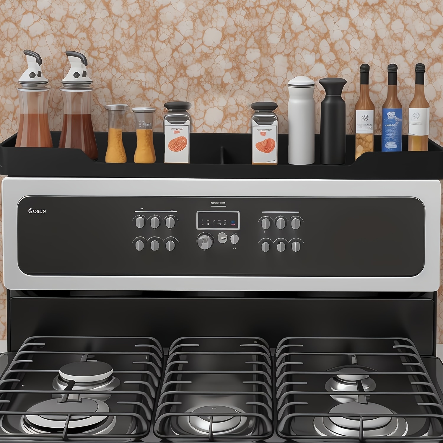 Spice rack on discount top of stove