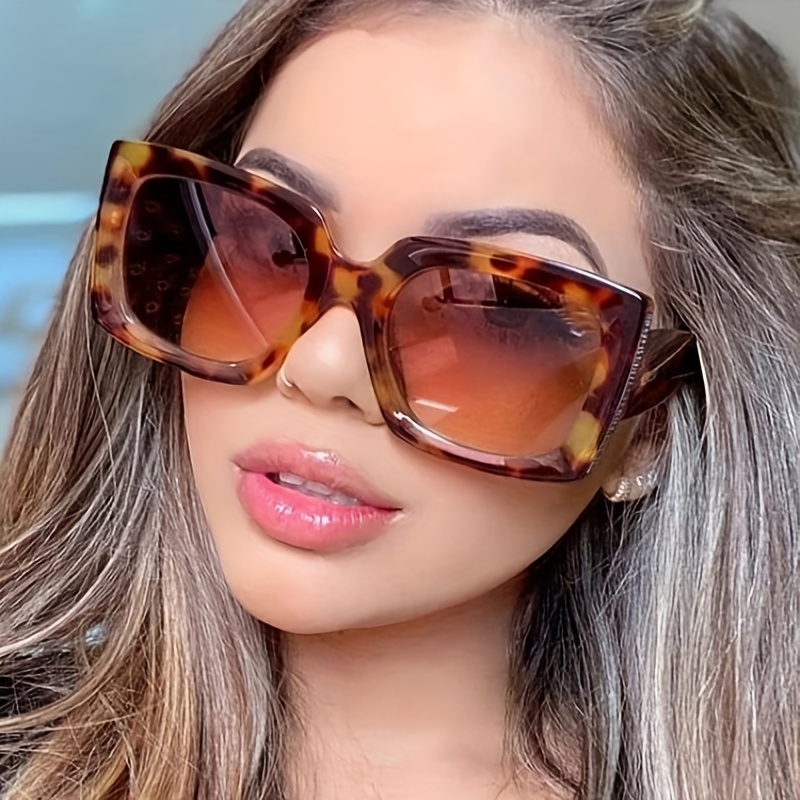 Oversized Square Frame Fashion Sunglasses For Women Men Casual Outdoor  Eyewear For Beach Parties UV400