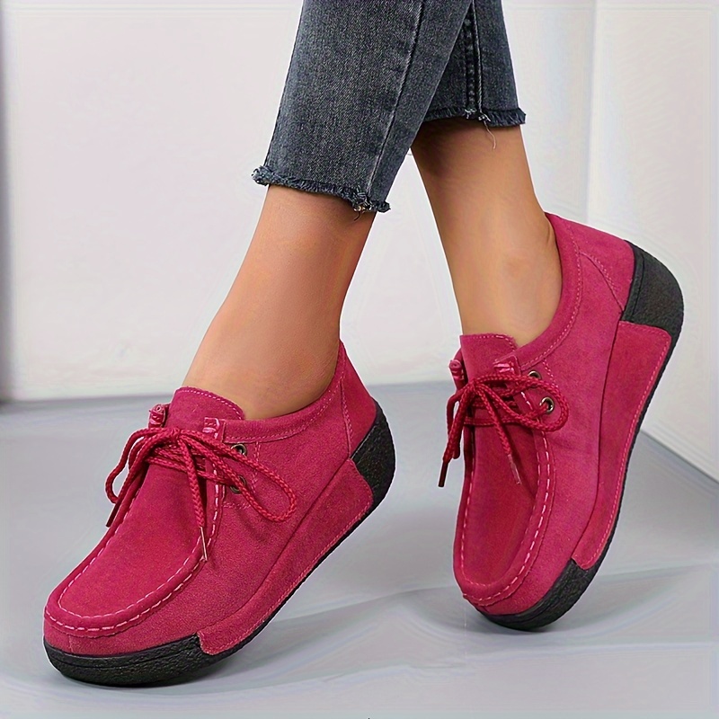 Womens Shoes Ethnic Style Leather Shoes Fashion Casual Solid Color Medium  Heel Business Casual Shoes for Women : : Clothing, Shoes 