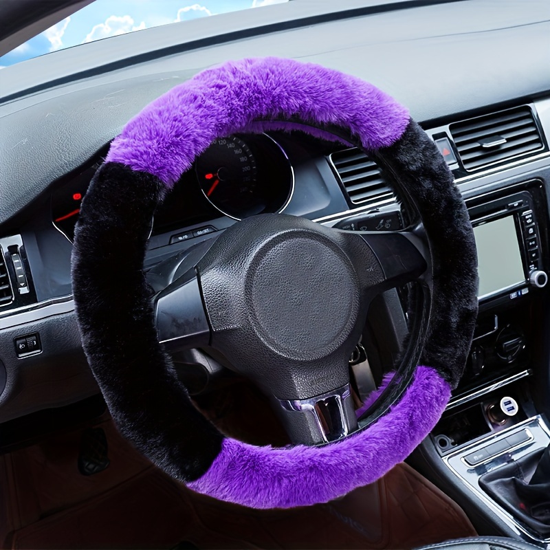 Winter Fashion Fur Soft Furry Plush Steering Wheel Covers - Temu