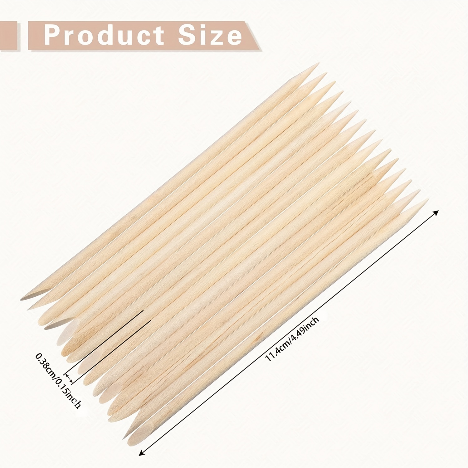 100pcs/bag Wooden Wax Sticks Waxing Sticks Wood Applicator Sticks