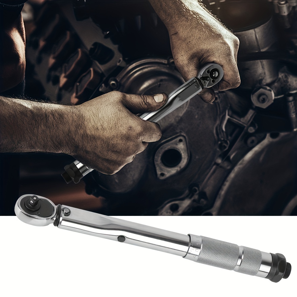 1pc Adjustable Torque Wrench 1 4'' Drive Spanner Hand Tool Car Bike Motorbike
