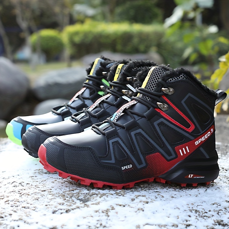 Men's Plush Lining Snow Boots Anti Slip Thermal Platform Winter Boots