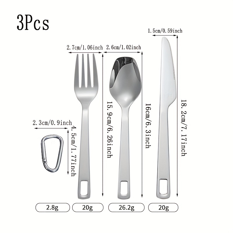 stainless steel outdoor travel hollow knife   set home western food pasta   tableware portable for outdoor mountaineering and camping travel Product details 1