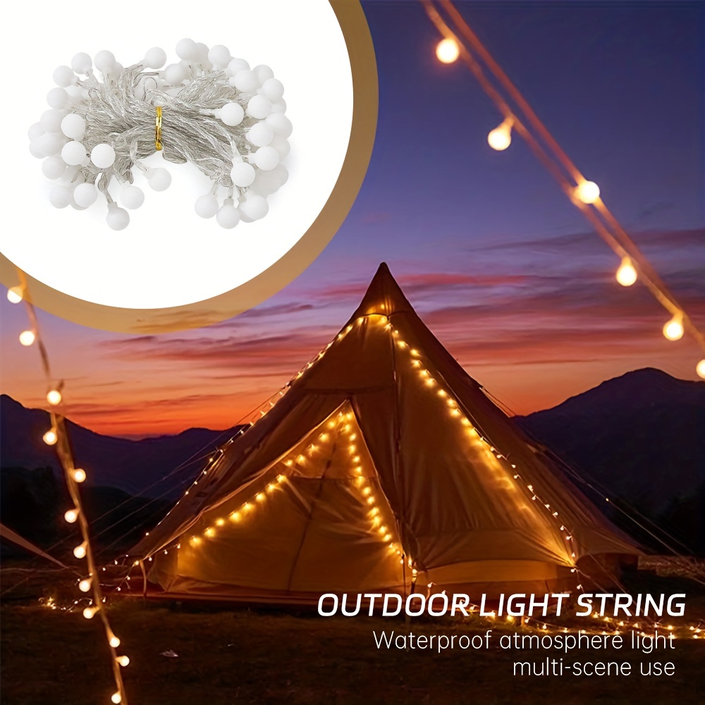 Lampe Camping, Guirlande Lumineuse Globe USB 3/6/10 m, lumières décoratives  Globe extérieur USB, éclairage Suspendu féerique LED pour extérieur