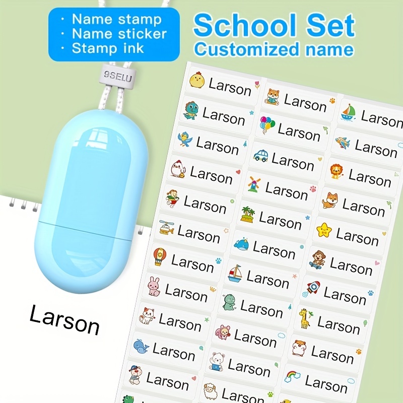 A Blue Signature Stamp Personalized Name School Office - Temu