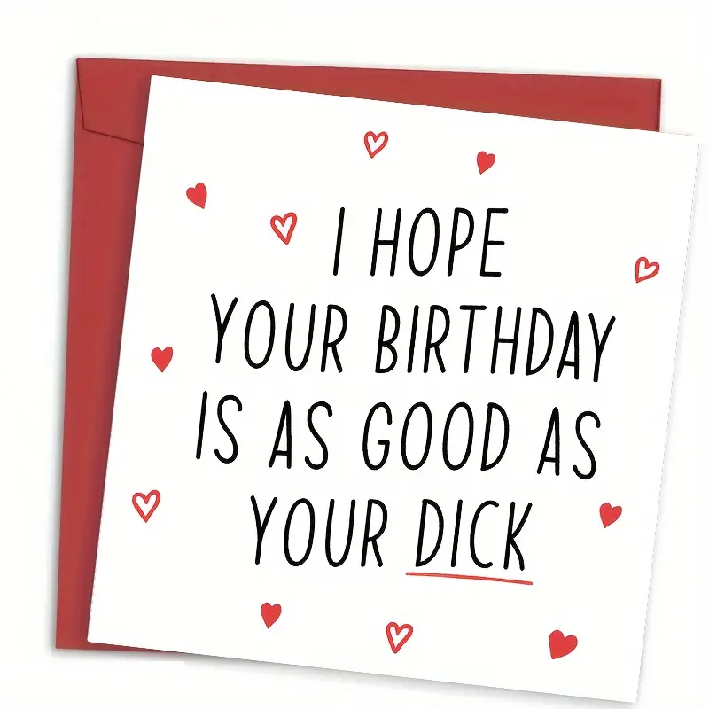 Birthday Cards for Boyfriend - 'Good As Your D*ck' - Hilarious Gift for  Husband - For Him - For Partner - For Lover - Naughty Birthday Card For Men  