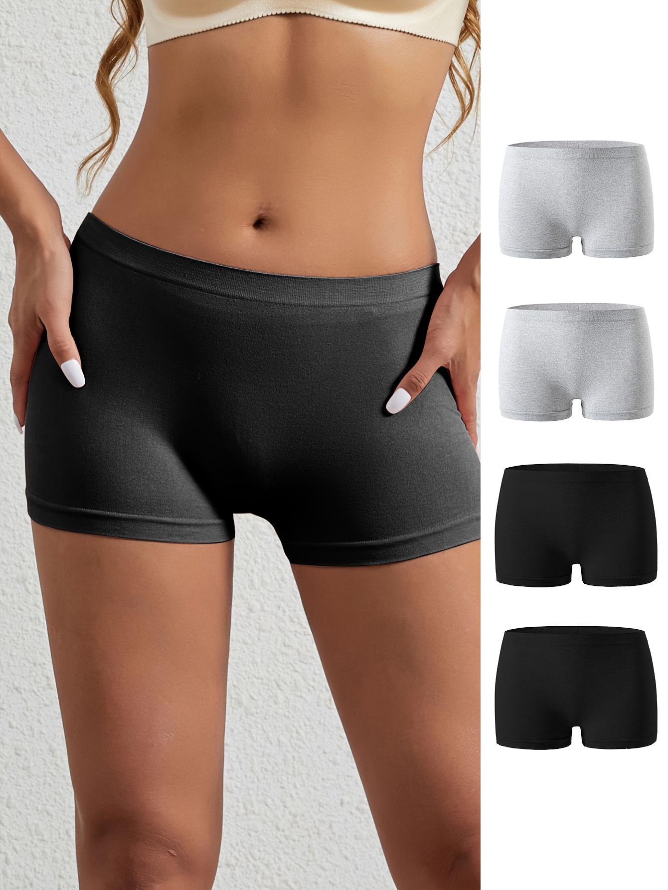 Seamless Sports Safety Shorts High Waist Tummy Hips Boxers Panties Ice Silk  Shaping Slim Anti Chafing Underwear Shorts Briefs - AliExpress