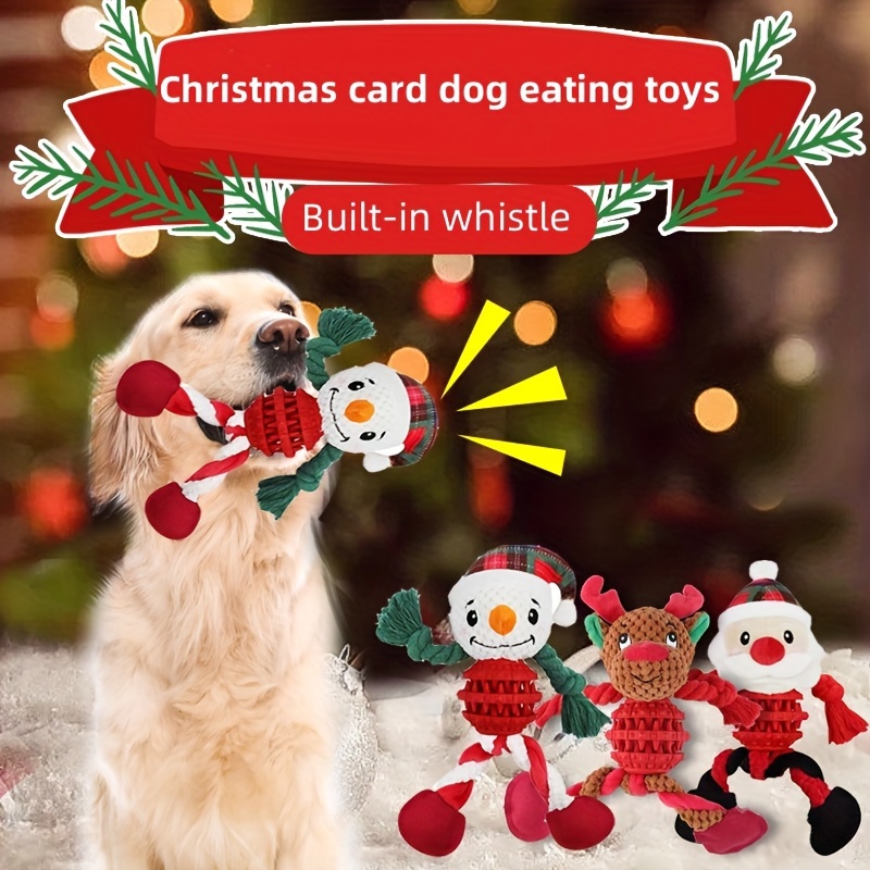 3pcs dog cat bite Interactive Dog Toys Dog Christmas Sound Toy Dog