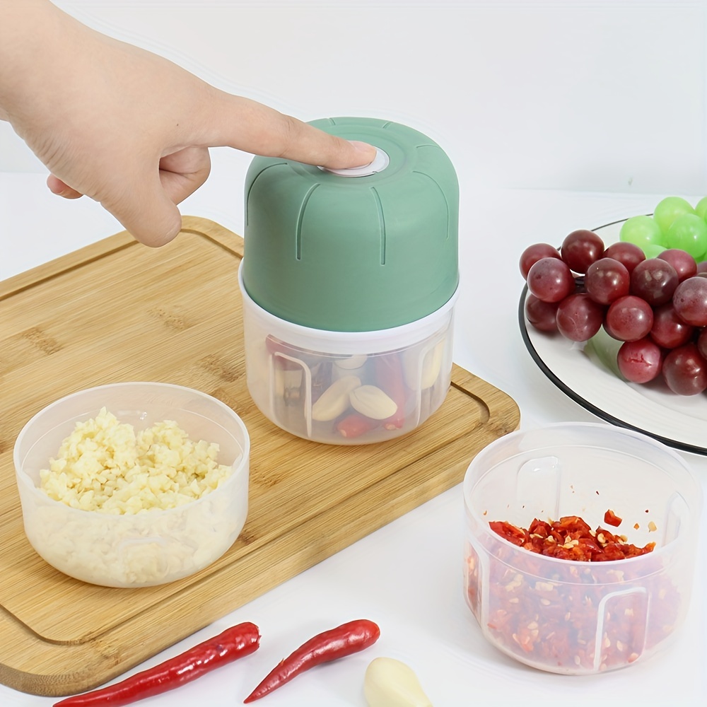 Electric Vegetable Chopper 3 Blades Garlic Crusher Mini Wireless Food  Chopper, Usb Rechargeable Meat Grinder For Garlic Chili Onion Celery  (white/green/blue) Kitchen Gadgets - Temu