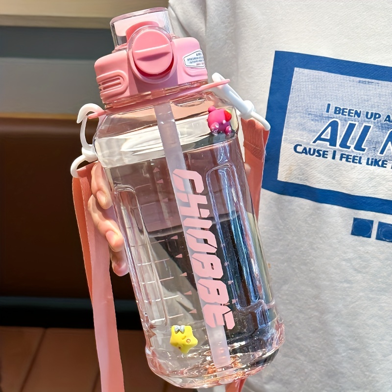 Diller Botella de agua térmica, taza de viaje para café de 16 u 8 onzas,  mini botella de agua para niños con tapa de boquilla, a prueba de fugas  para
