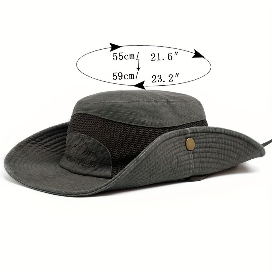Sombrero para el Sol Hombre Sombrero de Pescador Sombrero Safari Verano  Protección UV Transpirable Plegable ala Ancha Bucket Hat Pesca Hat A#Gris:  : Moda
