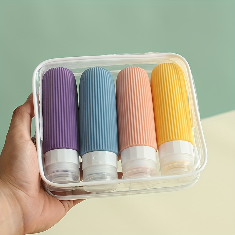 Silicone Travel Bottles Refillable Toiletry Containers Leak Proof  Squeezable Travel Bottles Set For Toiletries Liquid Cosmetic Conditioner, -  Temu