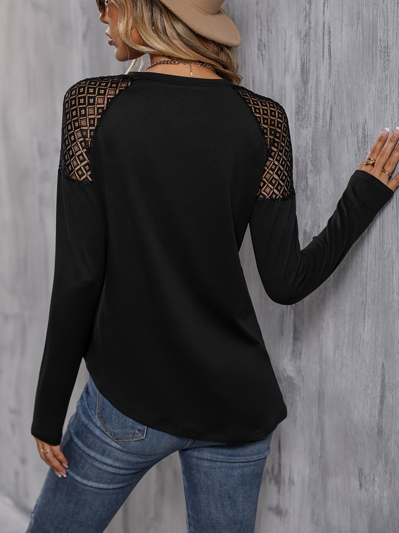 Crew Neck Solid Long Sleeve Elegant Top - Fashion - Womens - Tops - Blouses  - #fashion #clothing …