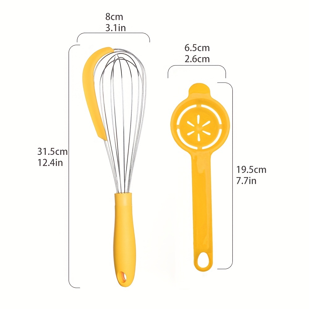 1pcs Stainless Steel Eggbeater, Anti Rust Durable Rotatable Manual