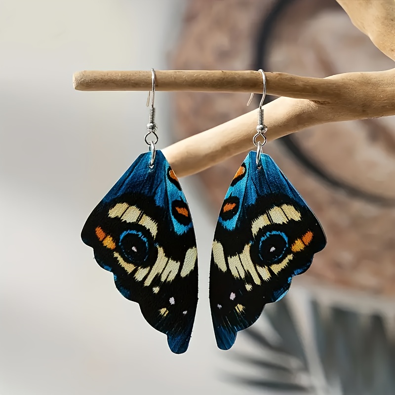 

Vintage Butterfly Wings Drop Dangle Earrings Bohemian Colorful Acrylic Ear Jewelry For Women Jewelry Gifts