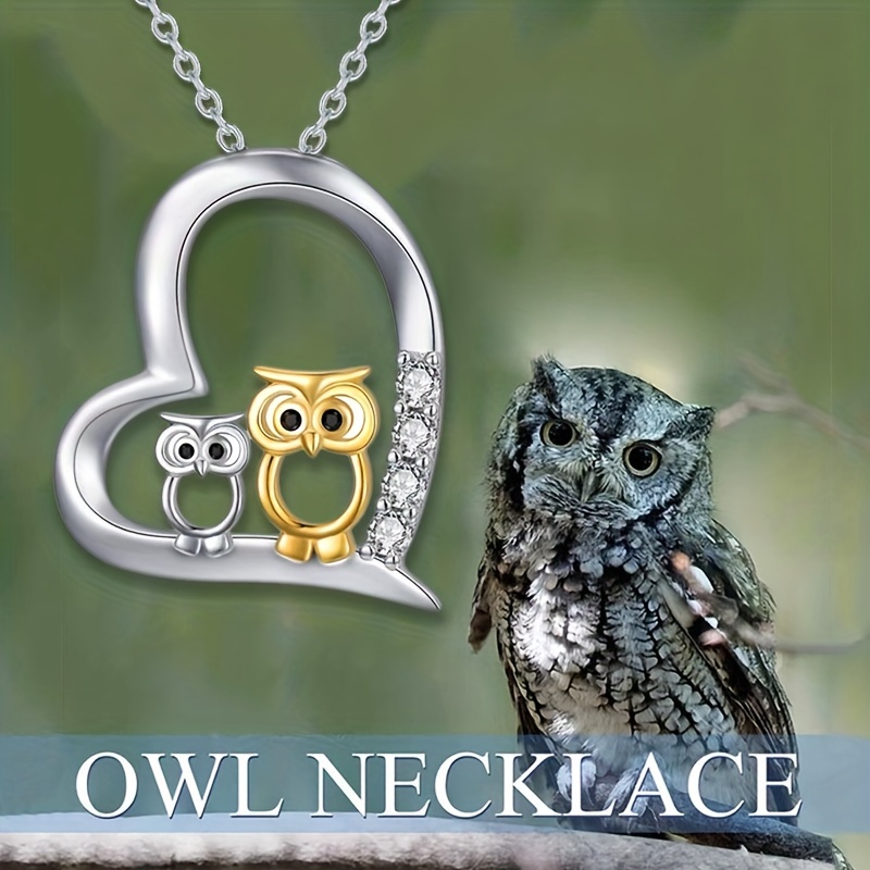 Owl heart clearance necklace