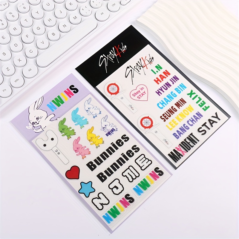 100pcs Cute Stray Kids Stickers, Kpop Singer Stickers For Teens Adults  Phone Laptop Journal Water Bottles Skatebord Car Luggage Guitar