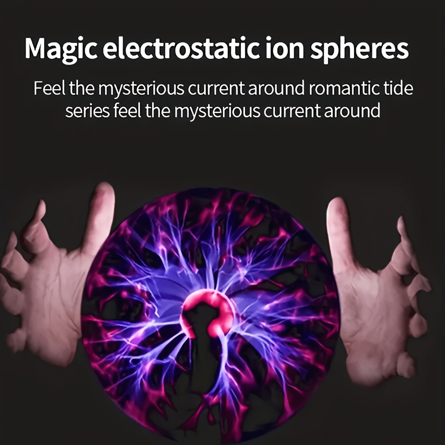 Boule de Plasma Magique, Lumière de Boule de Plasma Électrostatique  Sensible au Toucher 15CM 6 pouces