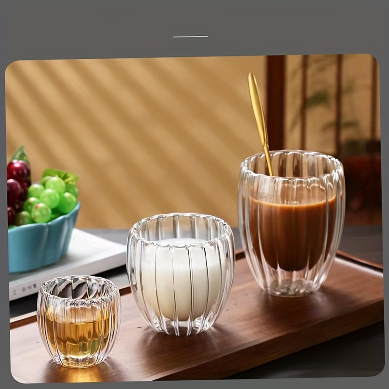 Homvare Coffee Mugs, Double Walled Borosilicate Glass Insulated