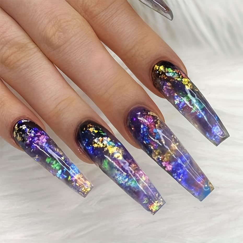 Chameleon Nail Flakes Irregular Aluminum Foil Uv Gel Polish - Temu