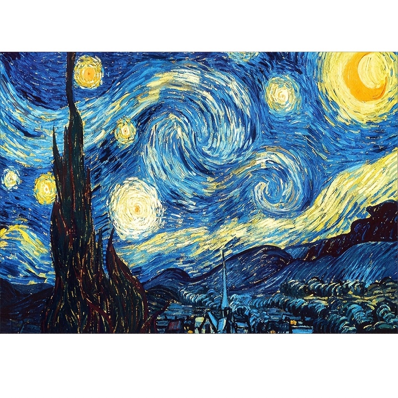 DIY 5D Starry Night Diamond Painting Kit, Complete Diamond Painting, Rhinestone Diamond Painting Art, Wall Decoration, Landscape Painting