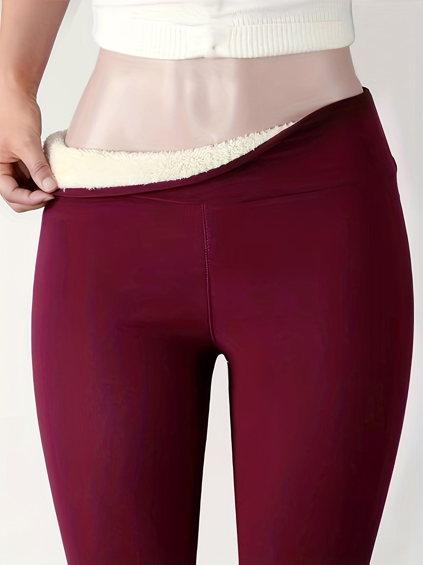  Pantalones Termicos de Mujer High Waisted Fleece Lined Leggings  Winter Warm Thermal Pants Tummy Control Fleece Pants Black : Sports &  Outdoors