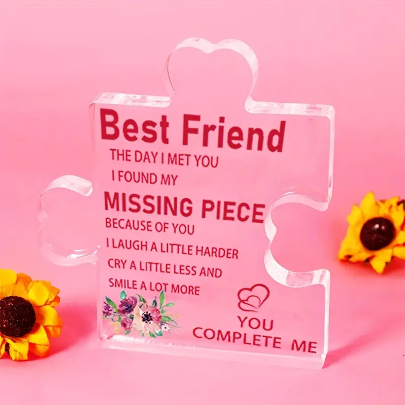 1pc, Best Friend Birthday Gifts For Women (10.16 X10.16 X1.02 Cm), Unique  Long Distance Bestie Gift Ideas, Best Friend Bff Work Bestie Friendship  Gift