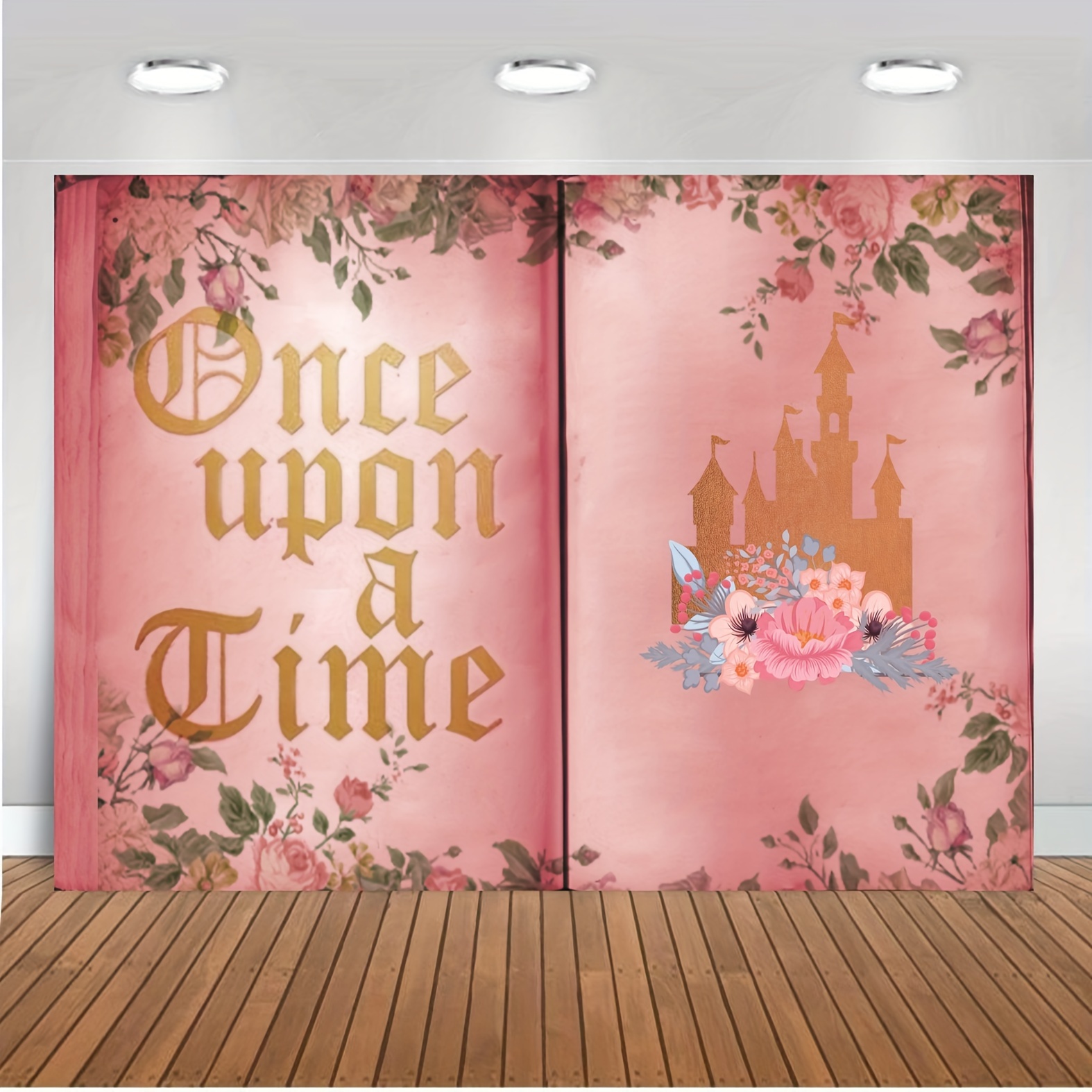 ABLIN 7x5ft Fairy Tale Books Backdrop Old Opening Book Once Upon A Time Ancient Castle Princess Romantic Story Photo Background Wedding Birthday