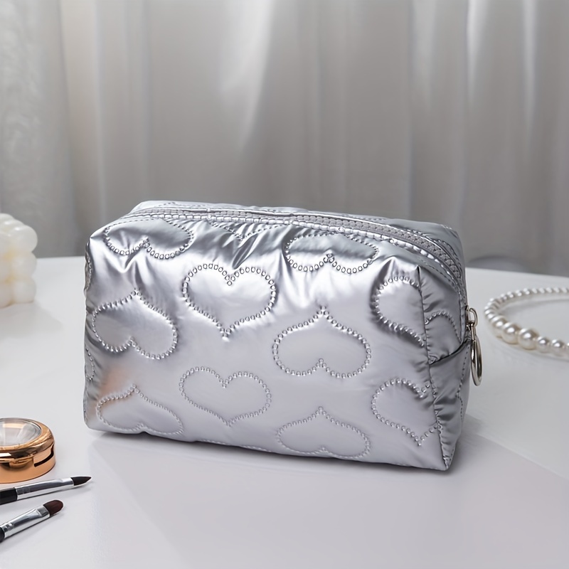 Pu Heart Makeup Bag