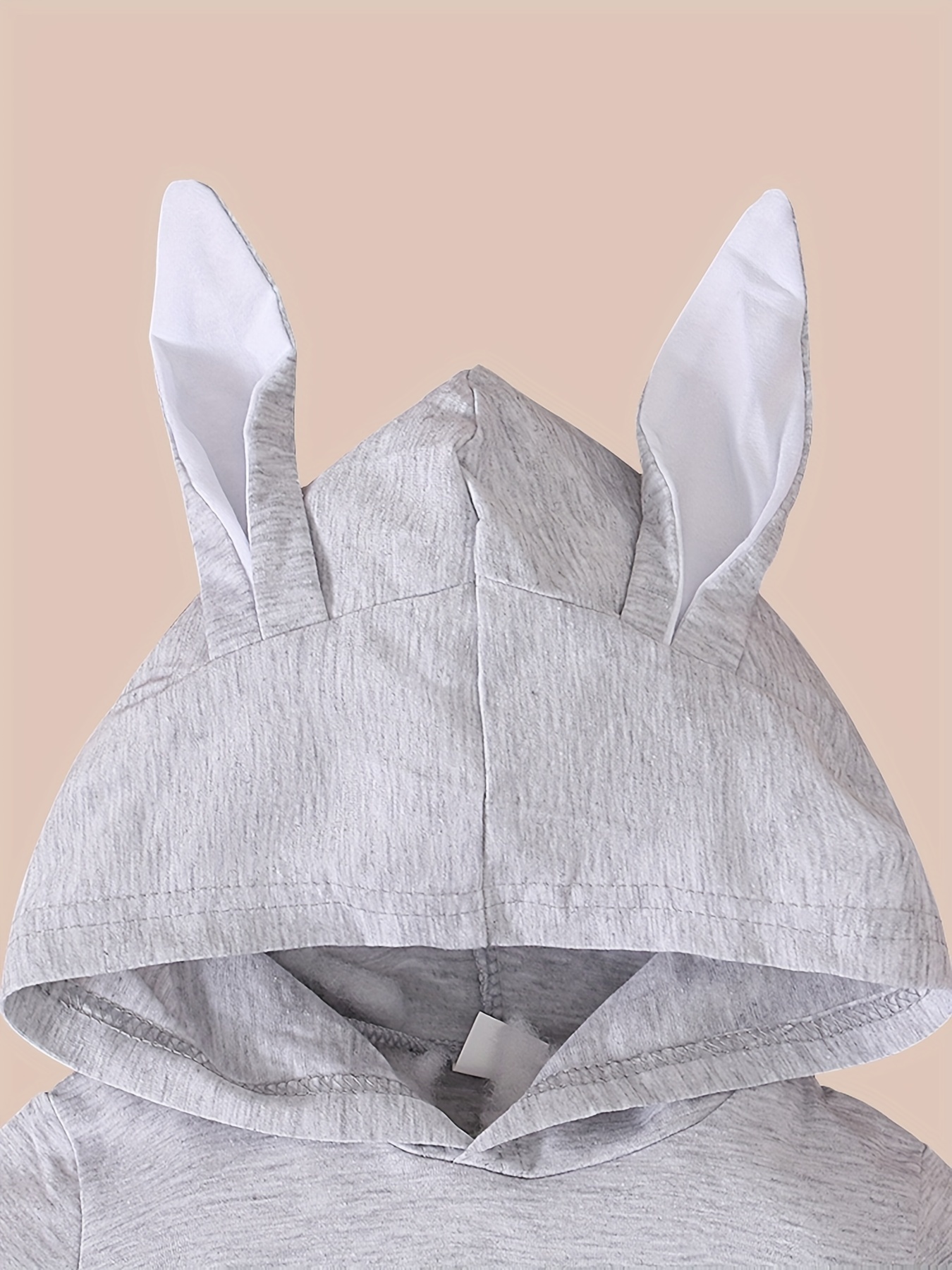 Baby Boy's Bunny Ears Hooded Bodysuit Cute Long Sleeve - Temu Canada