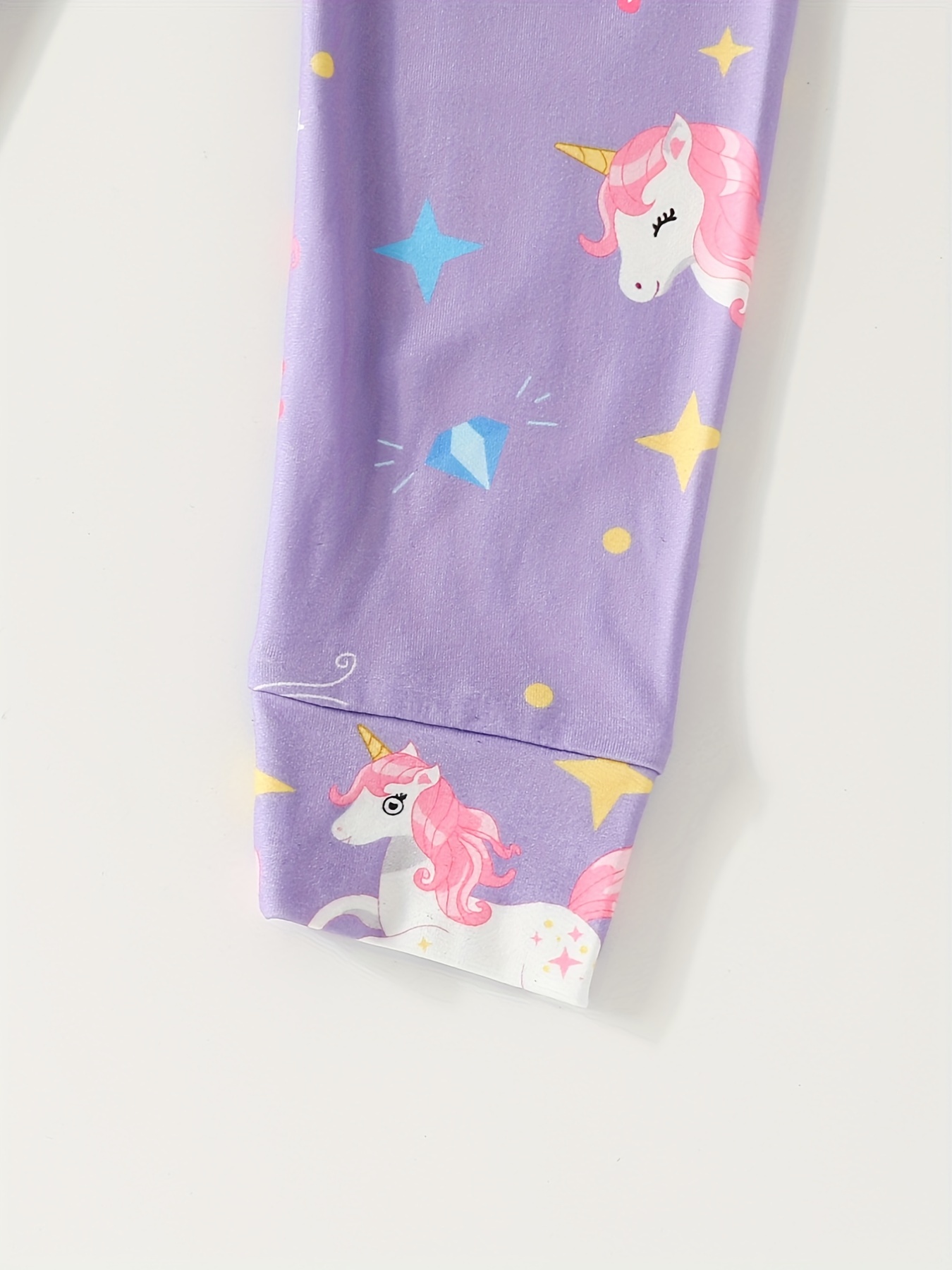 Girls Casual Cute Cartoon Unicorn Pajamas Set Autumn Spring - Temu